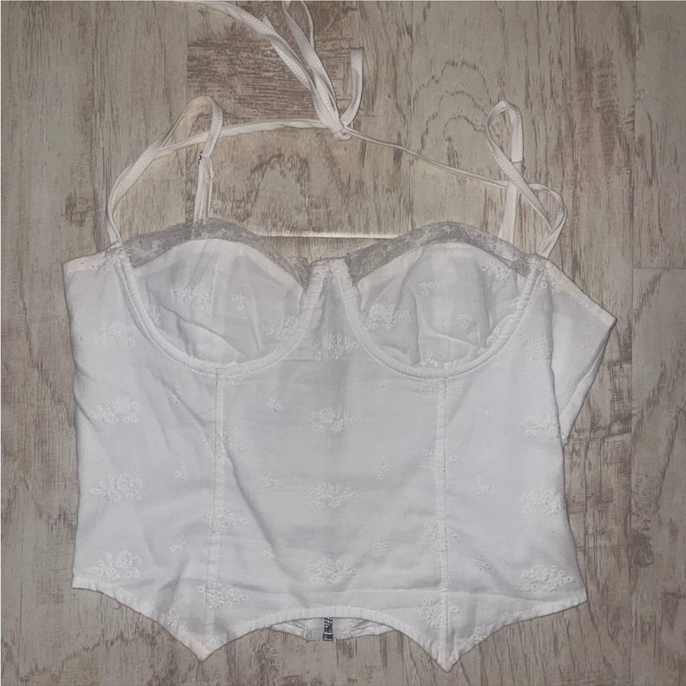 white corset top